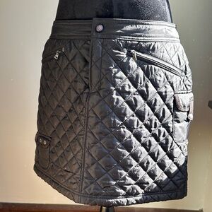 Athleta Quilted Charcoal Mini Skirt